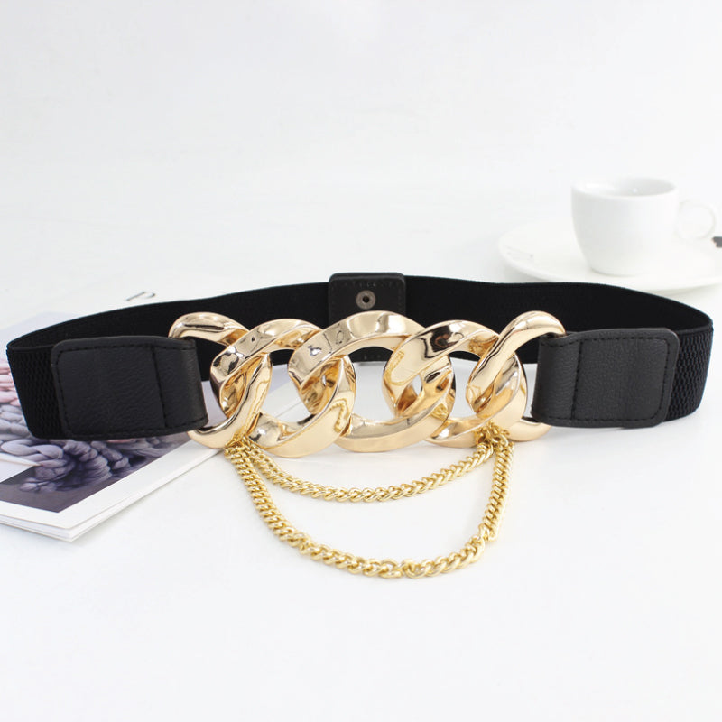 Ceinture élastique à maillons et chaîne