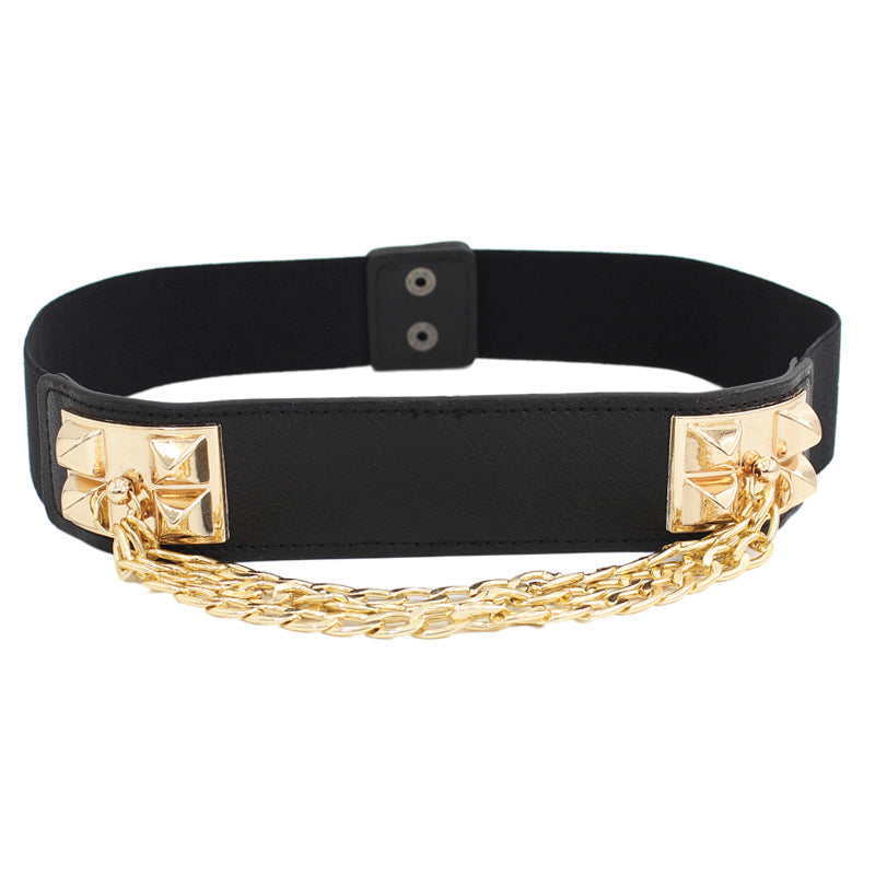 Ceinture élastique à maillons et chaîne