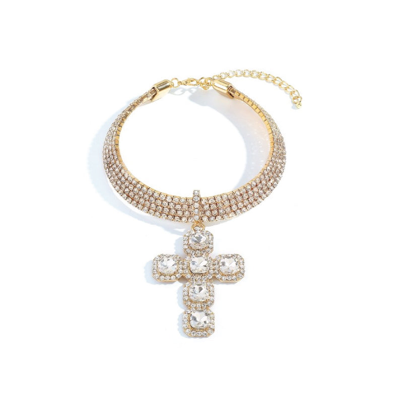 Collier ras-du-cou en strass