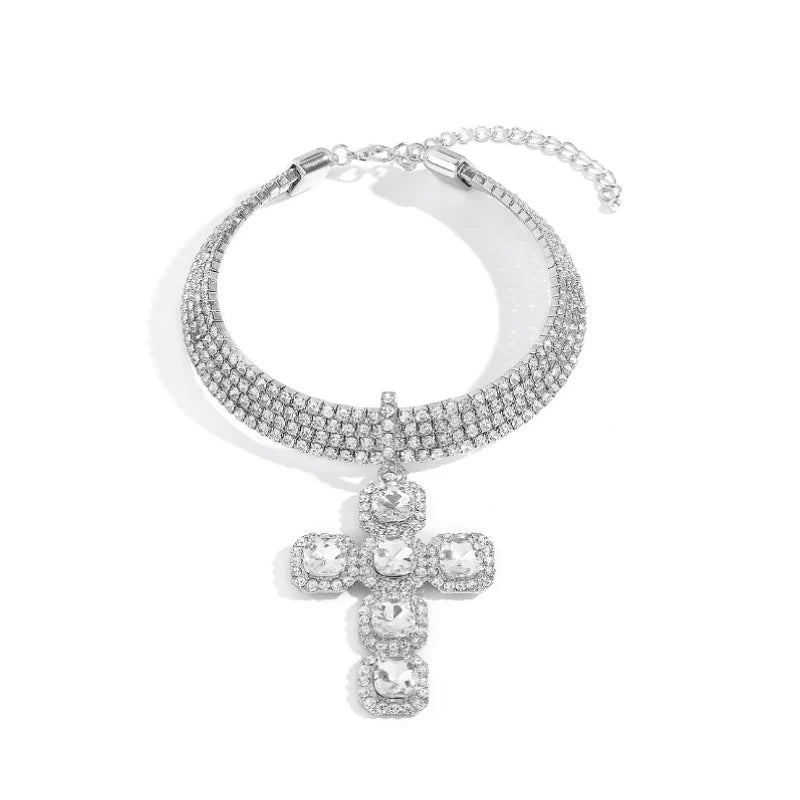 Collier ras-du-cou en strass