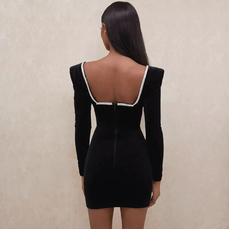 Mia Velour Mini Dress
