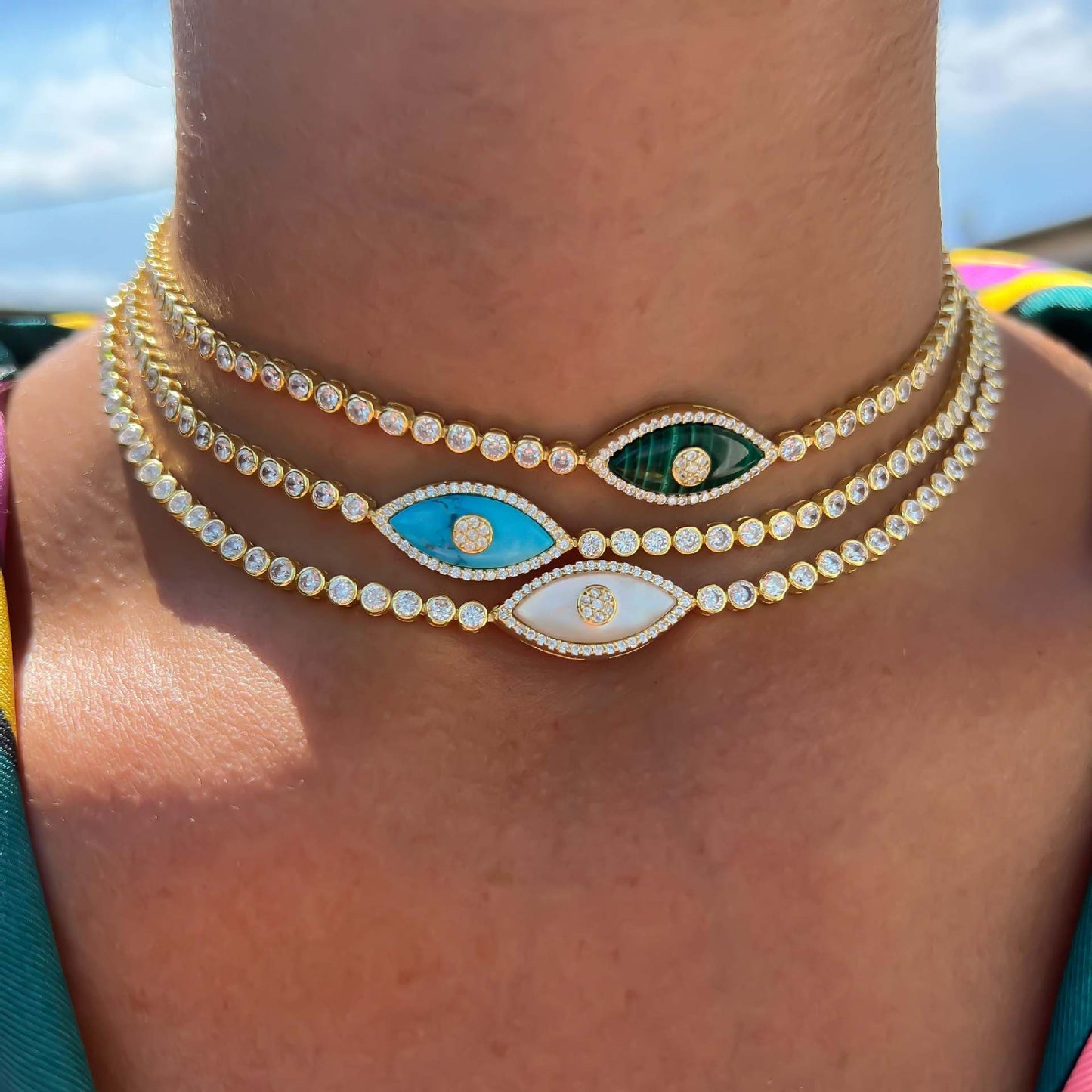 What Goes Around Evil Eye Choker