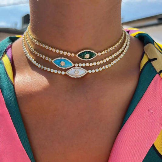 What Goes Around Evil Eye Choker