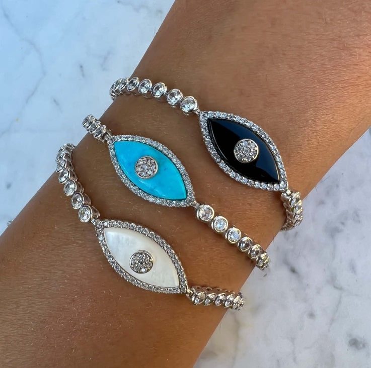 What Goes Around Evil Eye Bracelet