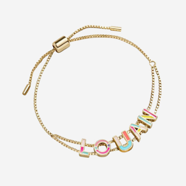 Custom Slider Rainbow Bracelet