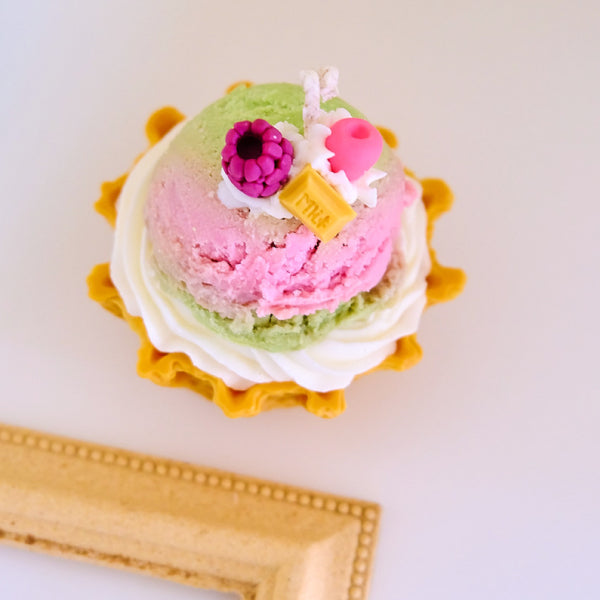 Ice Cream Tart Decorative Candle